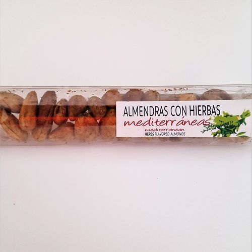 Fried almonds with Mediterranean herbs. 30g snack